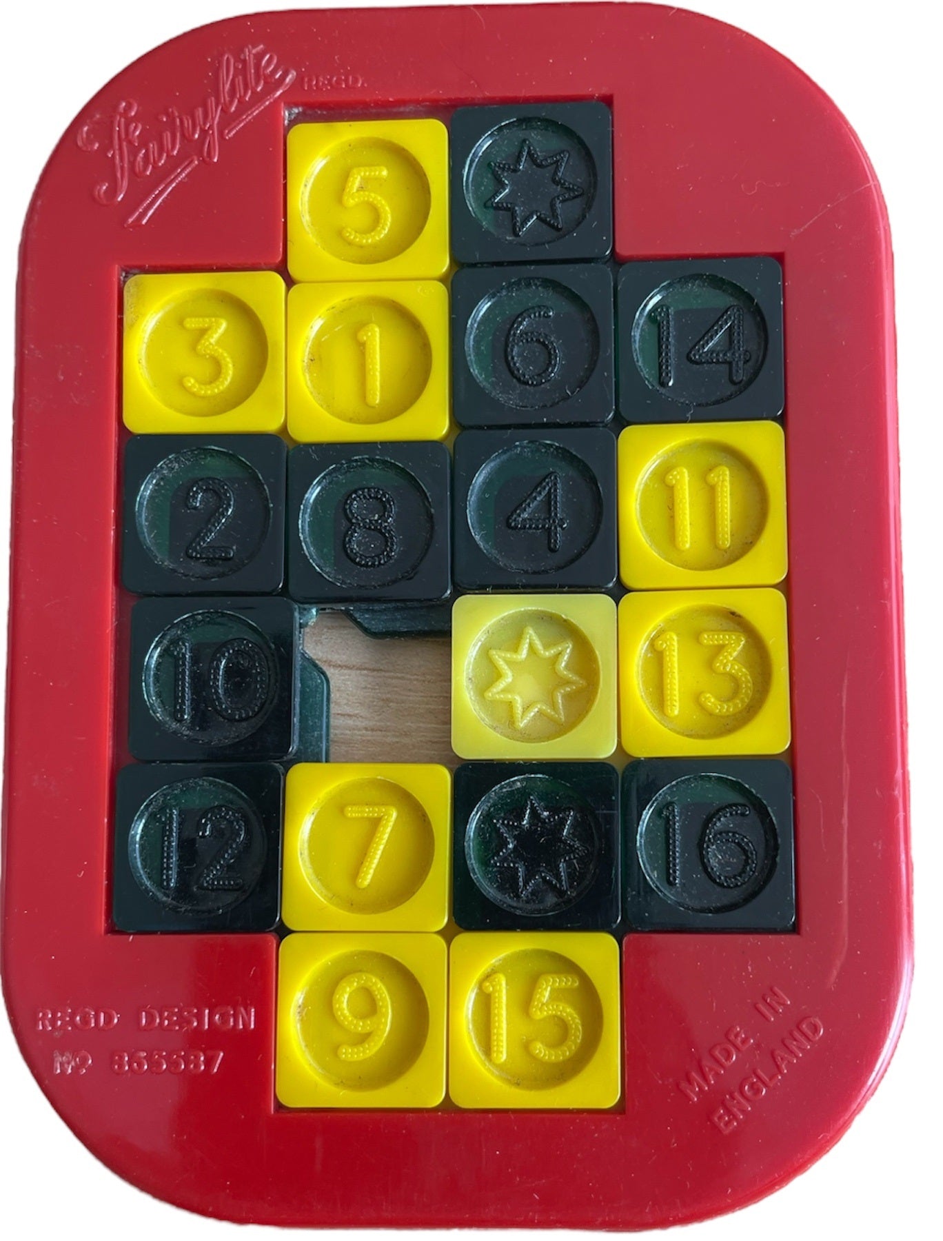 Vintage Fairylite 1950's / 1960's 16 Plus 3 Slide Puzzle With Solutions - Very Good Condition, - Fully Working - In The Original Box