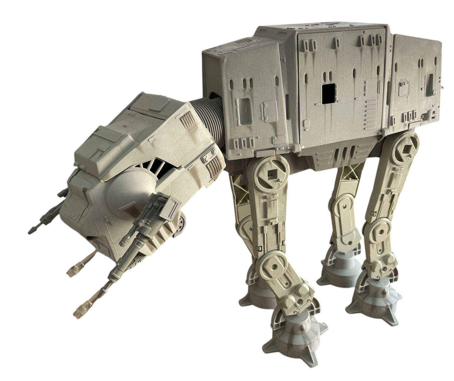 Vintage Kenner 1997 Star Wars The Power Of The Force Electronic AT-AT Imperial All Terrain Armoured Transport Walker Vehicle With 2 Exclusive Action Figures - Former Shop Counter Display Set
