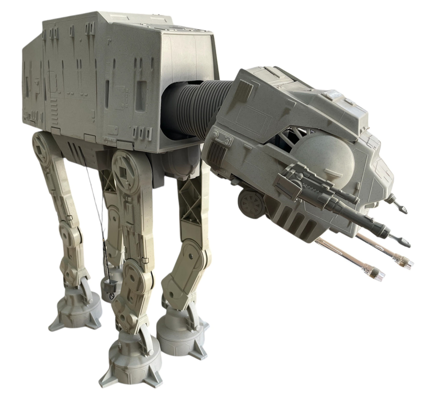 Vintage Kenner 1997 Star Wars The Power Of The Force Electronic AT-AT Imperial All Terrain Armoured Transport Walker Vehicle With 2 Exclusive Action Figures - Former Shop Counter Display Set
