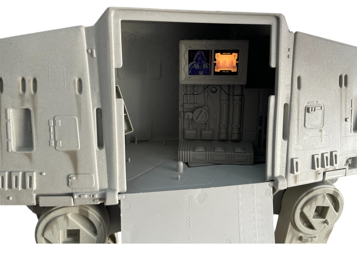 Vintage Kenner 1997 Star Wars The Power Of The Force Electronic AT-AT Imperial All Terrain Armoured Transport Walker Vehicle With 2 Exclusive Action Figures - Former Shop Counter Display Set