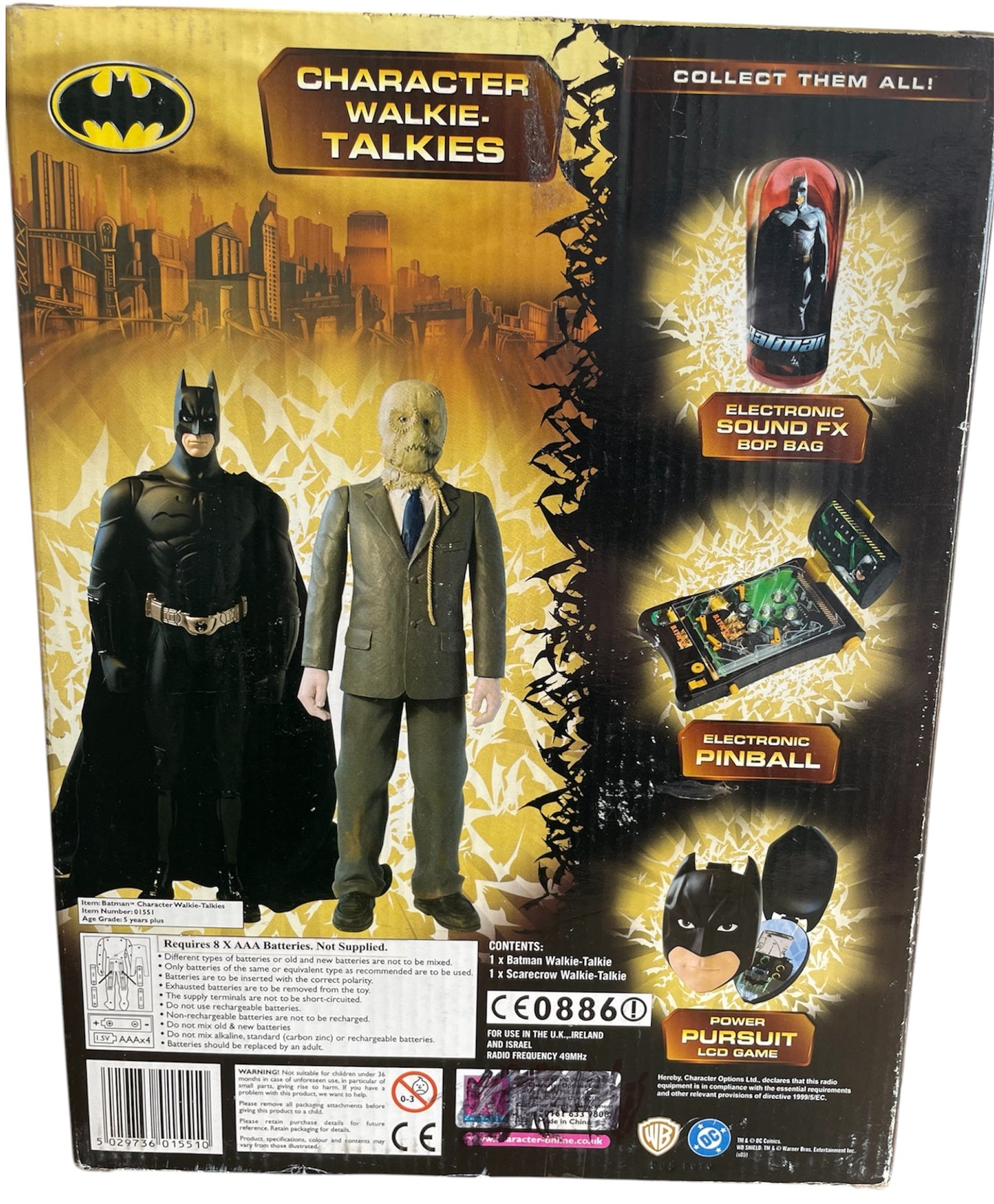 Vintage 2005 Batman Begins Electronic Character Walkie-Talkies Featuring Batman And Scarecrow - Shop Stock Room Find