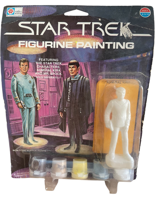 Vintage Crafts By Whiting 1979 Star Trek The Motion Picture Admiral Kirk Figurine Painting - Factory Sealed Shop Stock Room Find