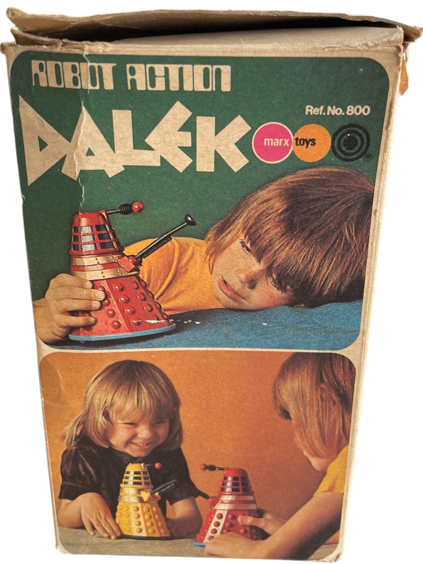 Vintage Louis Marx 1974 Doctor Dr Who Robot Action Battery Operated Red Dalek - Fully Working In The Original Box