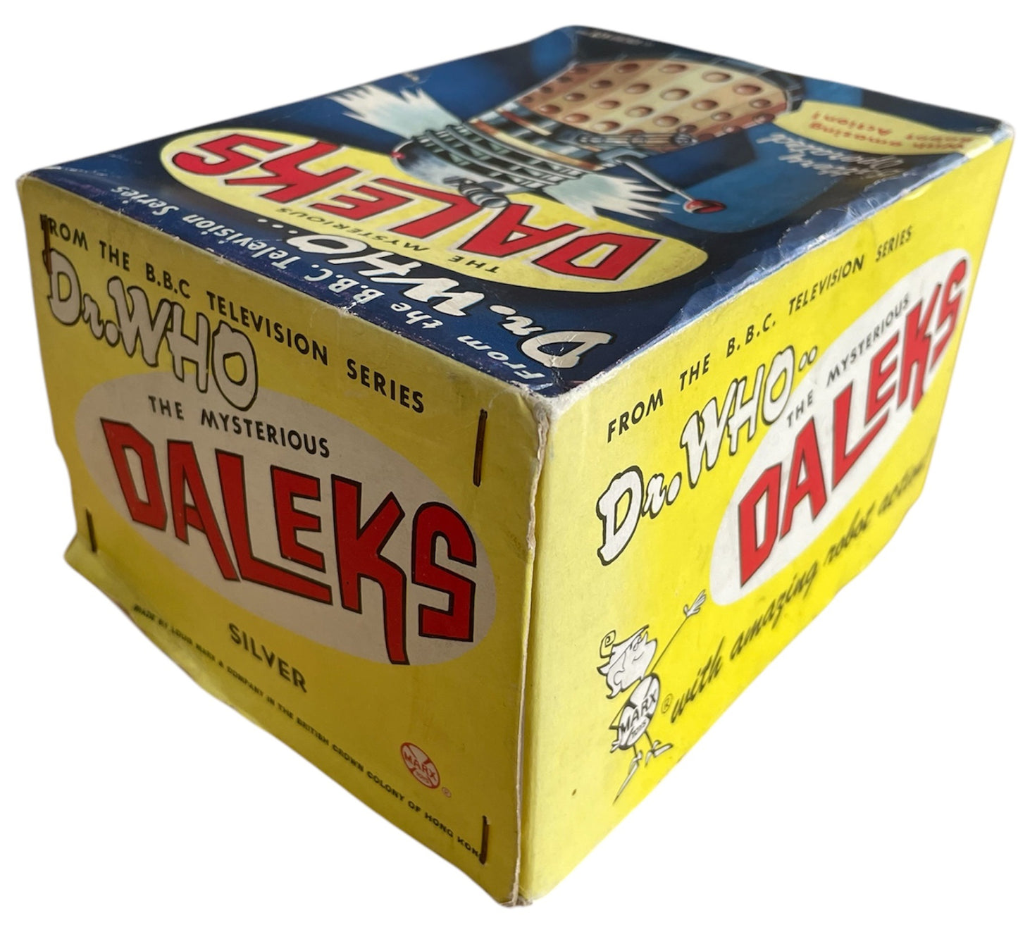 Vintage 1964 Doctor Dr Who The Mysterious Daleks Battery Operated Bump And Go Black Dalek - Fantastic Condition, Fully Working - In The Original Box