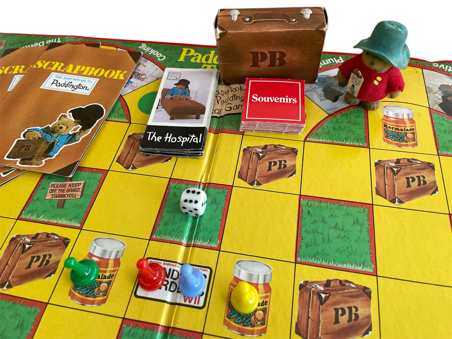 Vintage Whitman 1975 - Paddingtons Bear Travels Board Game - Based On The Highly Popular Television Program - Very Good Condition and Complete In The Original Box