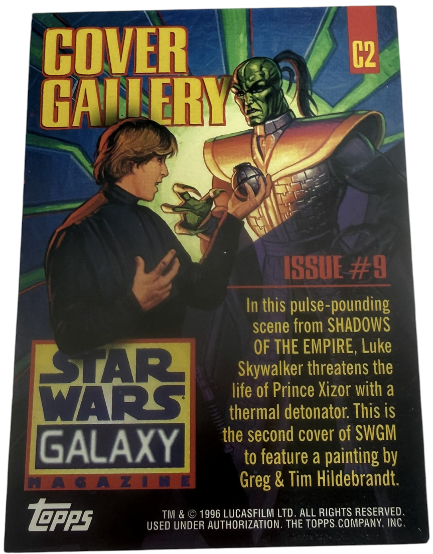 Vintage 1996 Topps Star Wars Galaxy Magazine Cover Gallery Promo Card C2 Luke Xizor - Ex Shop Stock