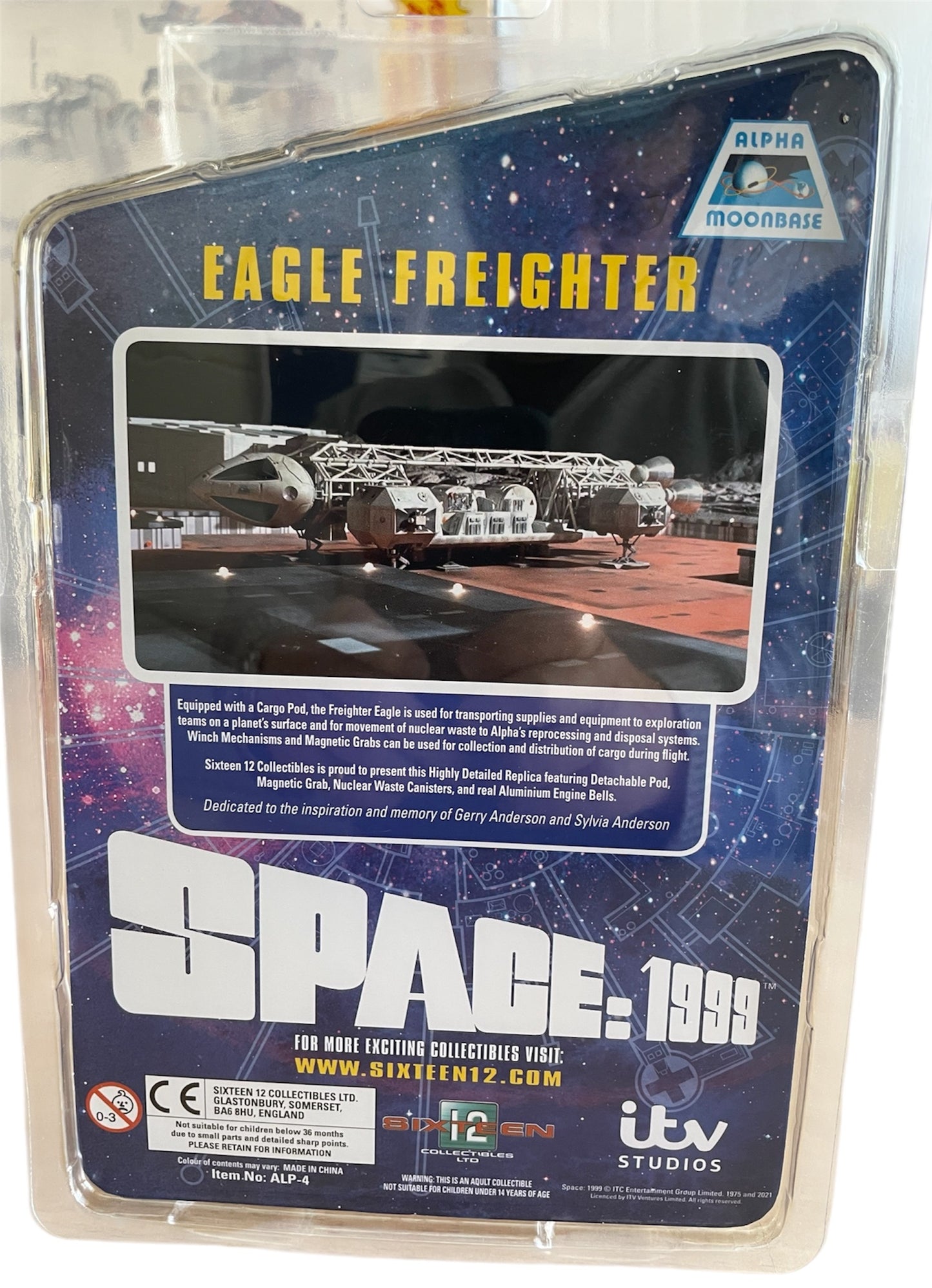 2021 Sixteen 12 Gerry Andersons Space 1999 Alpha Moonbase Edition Micro Eagle Freighter Highly Detailed Collectors Model ALP-4 - Brand New Factory Sealed.