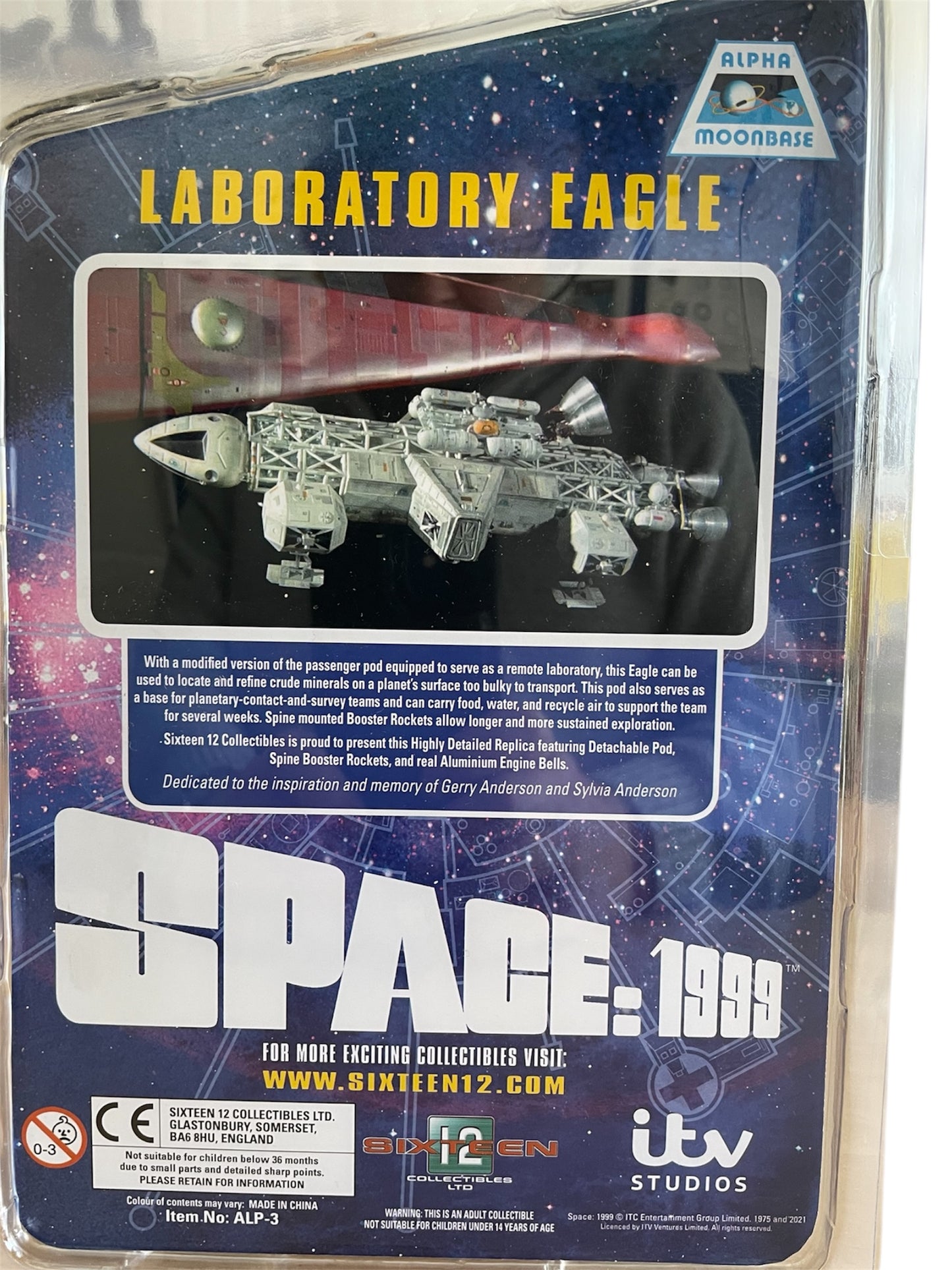 2021 Sixteen 12 Gerry Andersons Space 1999 Alpha Moonbase Edition Micro Laboratory Eagle Transporter Highly Detailed Collectors Model - Brand New Factory Sealed