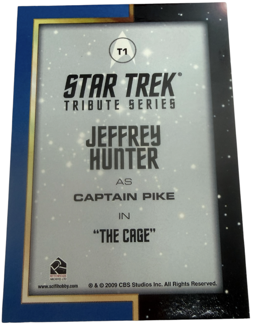 Vintage 2009 Rittenhouse Star Trek Tribute Series - Jeffrey Hunter As Captain Pike T1 Chase Card - Mint Condition - Ex Shop Stock