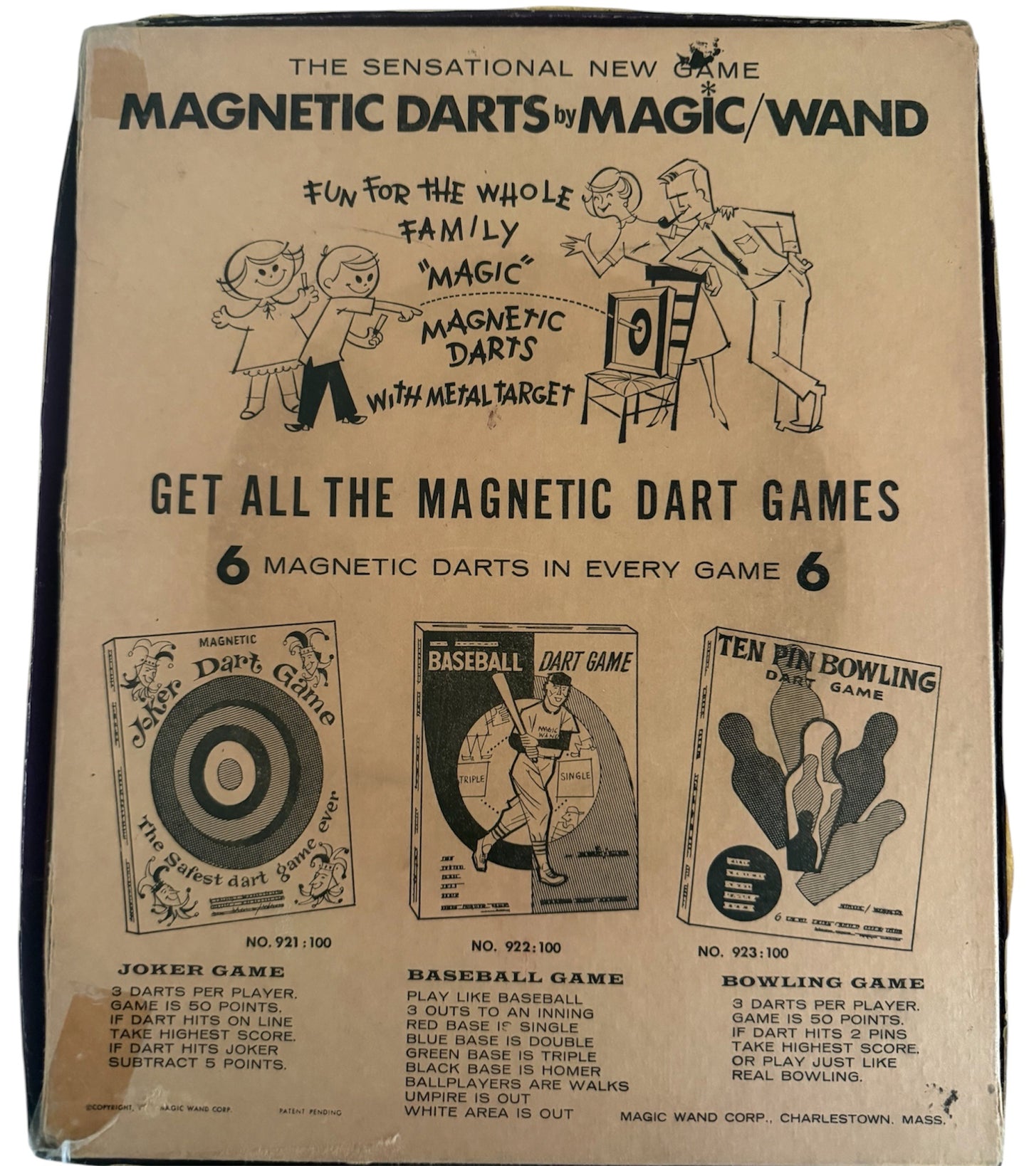 Vintage 1963 Magic Wand Corp - Gerry Andersons Fireball XL5 Magnetic Dart Game - Good Condition - Complete In The Original Box