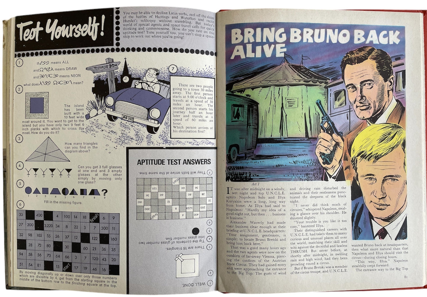 Vintage 1968 The Man From UNCLE Annual - Fantastic Condition