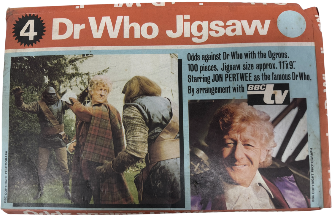 Vintage 1972 Pleasure Products Dr Doctor Who 100 Piece Jigsaw Puzzle Number 4, Odds Against Dr Who (Jon Pertwee) And The Ogrons