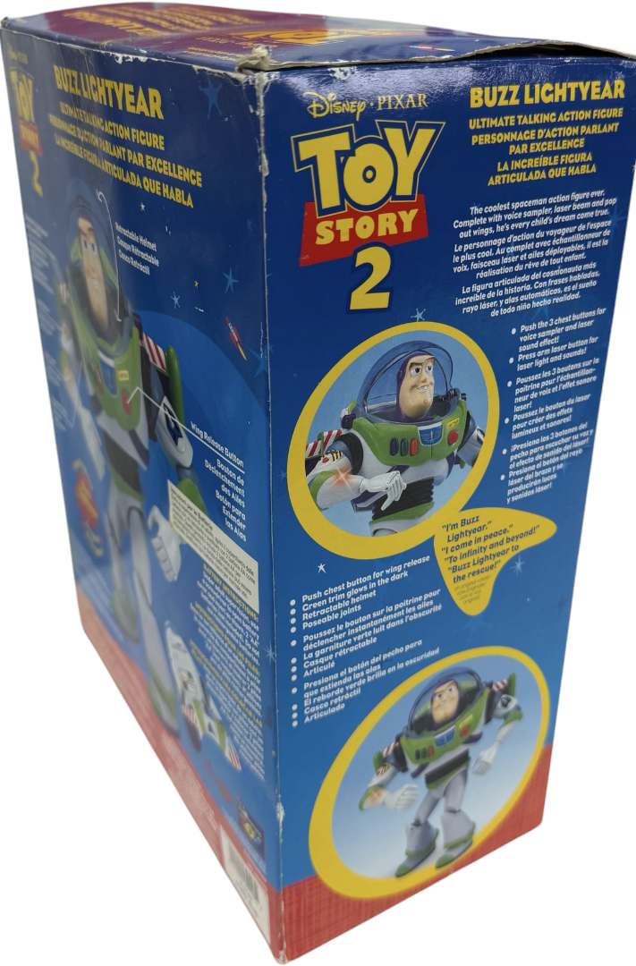 Vintage 1999 Disney's Toy Story 2 Electronic Original Buzz Lightyear 12" Ultimate Talking Action Figure - Ex Shop Stock