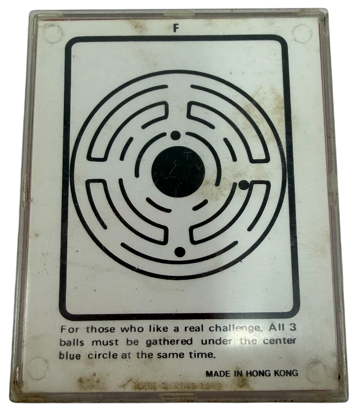 Vintage 1970s Pocket Maze Dexterity Game - Series F - Made in Hong Kong Retro Toy - Very Good Condition Ex Shop Stock