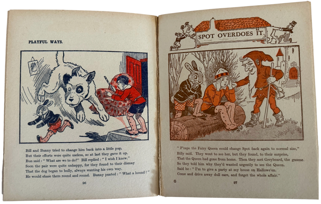 Vintage 1920's/30's The Billy And Bunny Hardback Book - Very Good Condition Early Annual Style Book.
