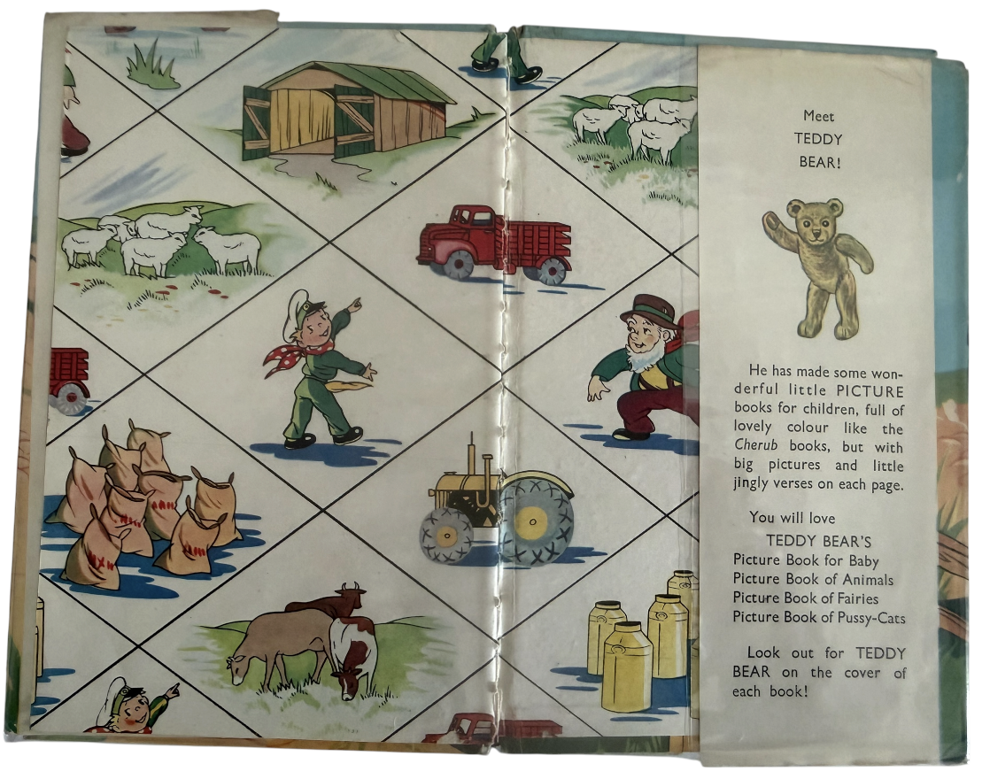 Vintage 1953 The Little Red Lorry - A Cherub Story Book With Dust Cover - Fantastic Condition Very Rare Hardback Book