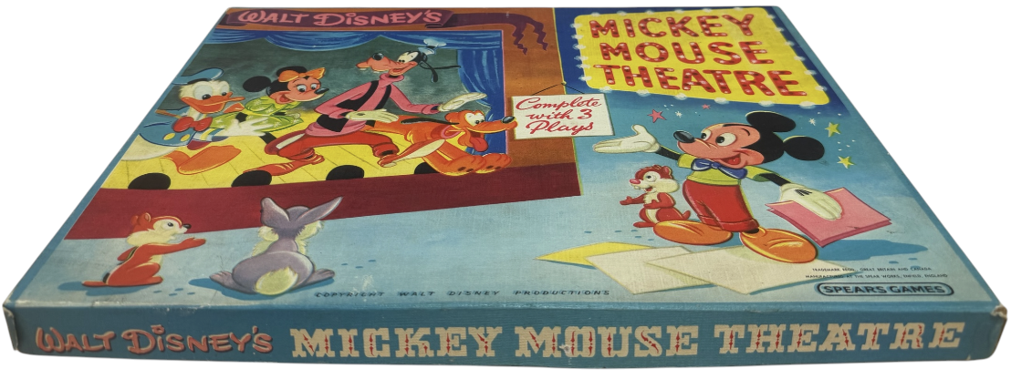 Vintage 1950's Spears Games - Mickey Mouse Theatre - In The Original Box With letter From Richard Spear