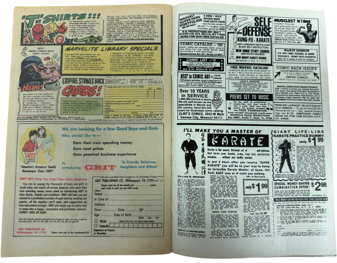 Vintage 1981 Marvel Comics - Star Trek Comic Issue No.15 August 1981 - Ex Shop Stock (Grade 6.5)