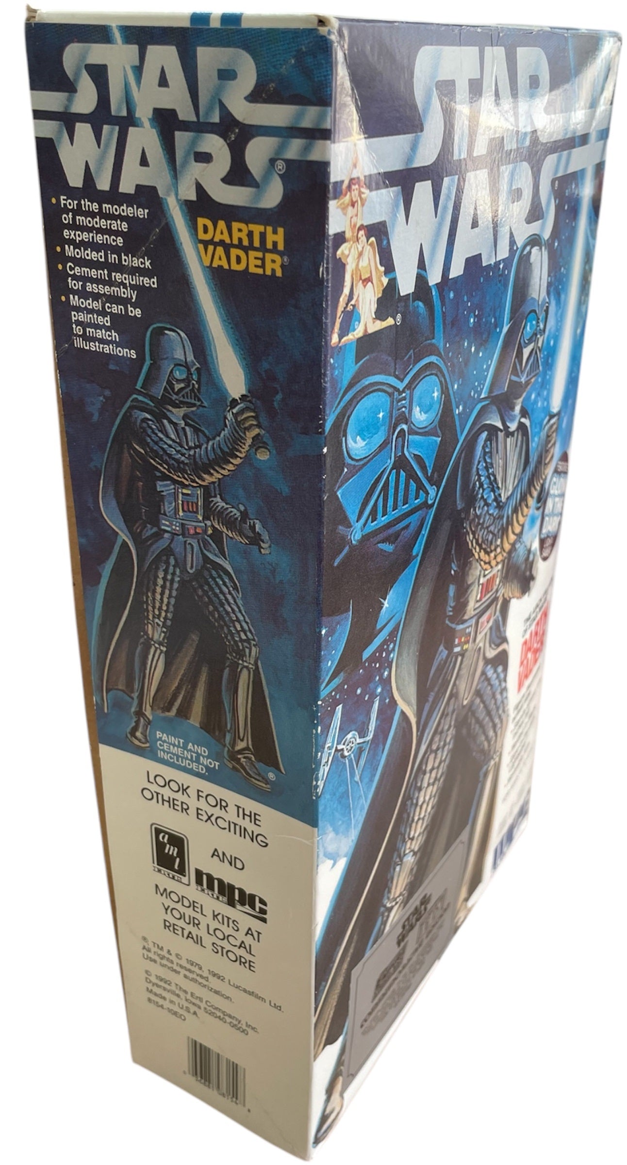 Vintage AMT/ERTL 1992 Star Wars The Original Trilogy Commemorative Edition - The Arch Villain Darth Vader Scale Model Kit - Fully Built Former Shop Display Model - With The Original Box