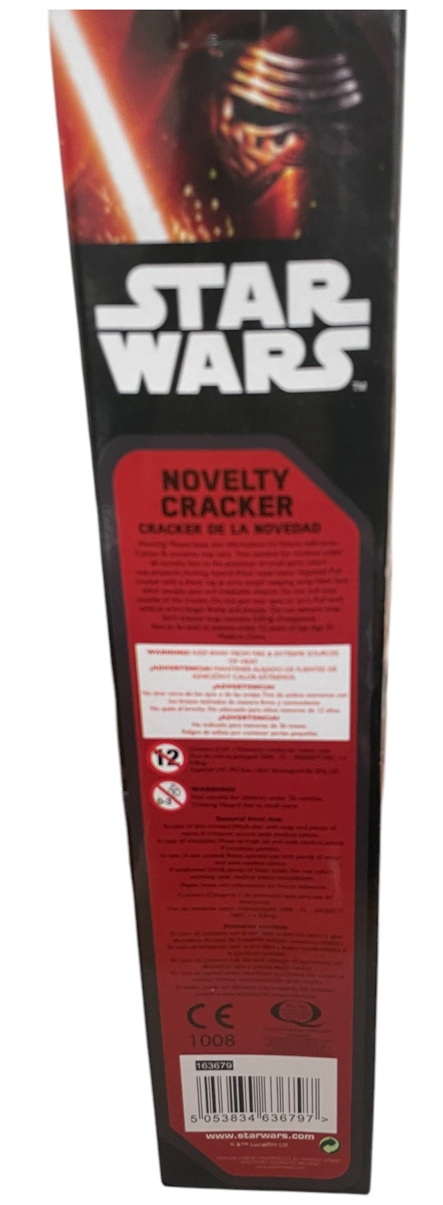 Vintage 2015 Star Wars Episode VII The Force Awakens Kylo Ren Novelty Christmas Cracker - Brand New Shop Stock Room Find