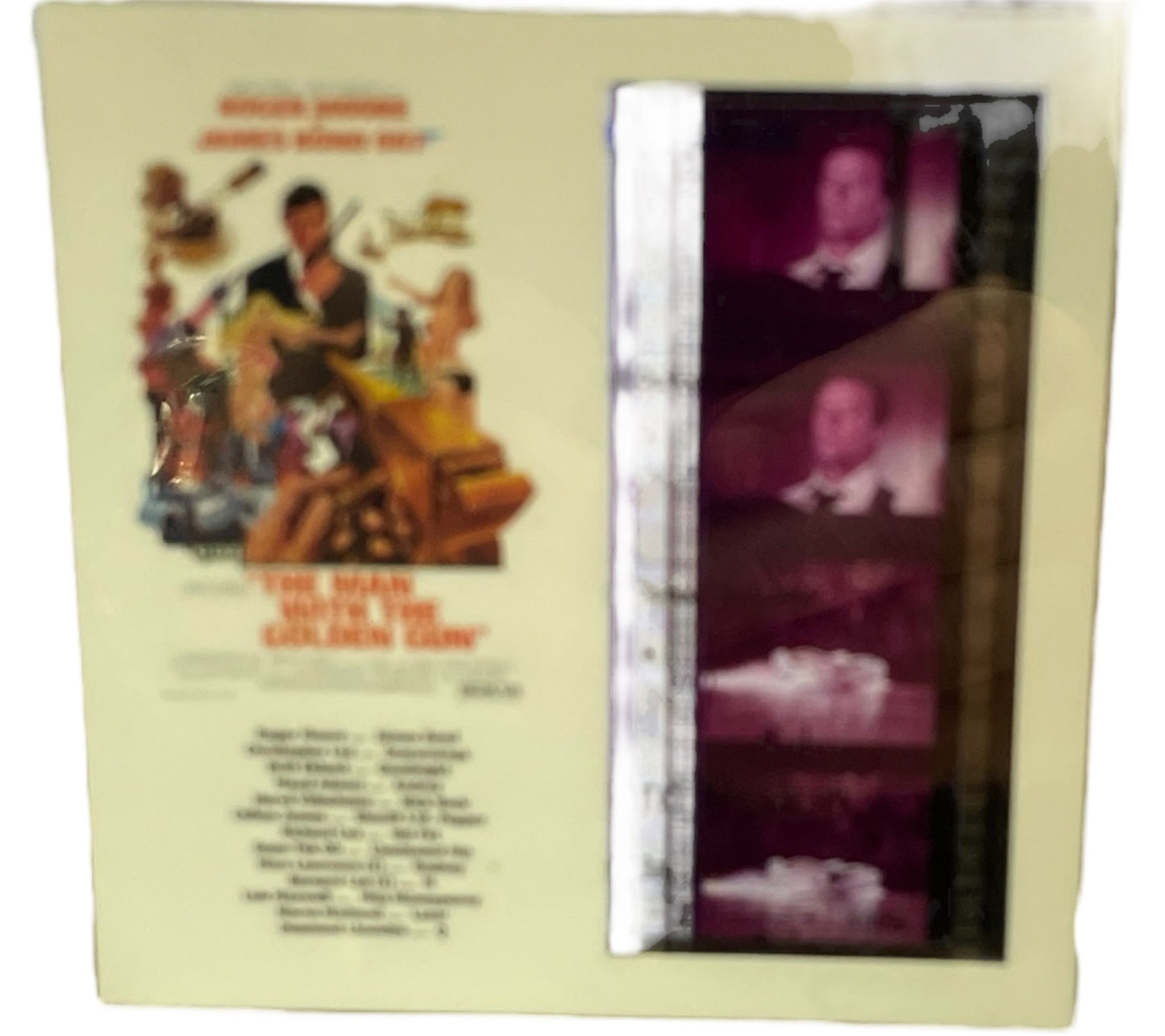 Vintage James Bond 007 - The Man With The Golden Gun - Original Film Cell Drinks Coaster Mat - Fantastic Condition Former Display Item