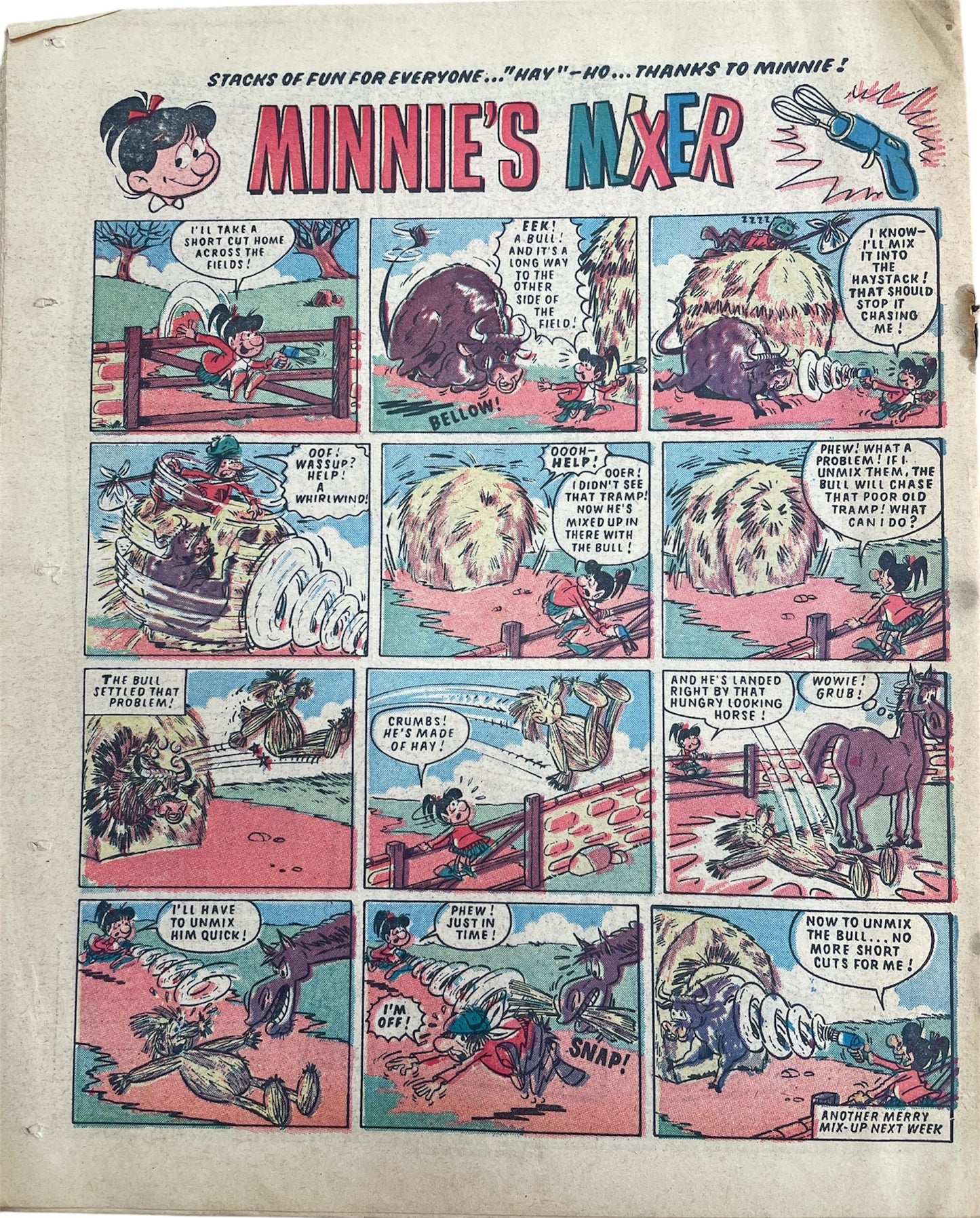 Vintage Whizzer And Chips Weekly Boys And Girls Comic - 28th February 1970 With Free Instant Disguise Kit Gift - Former Shop Stock