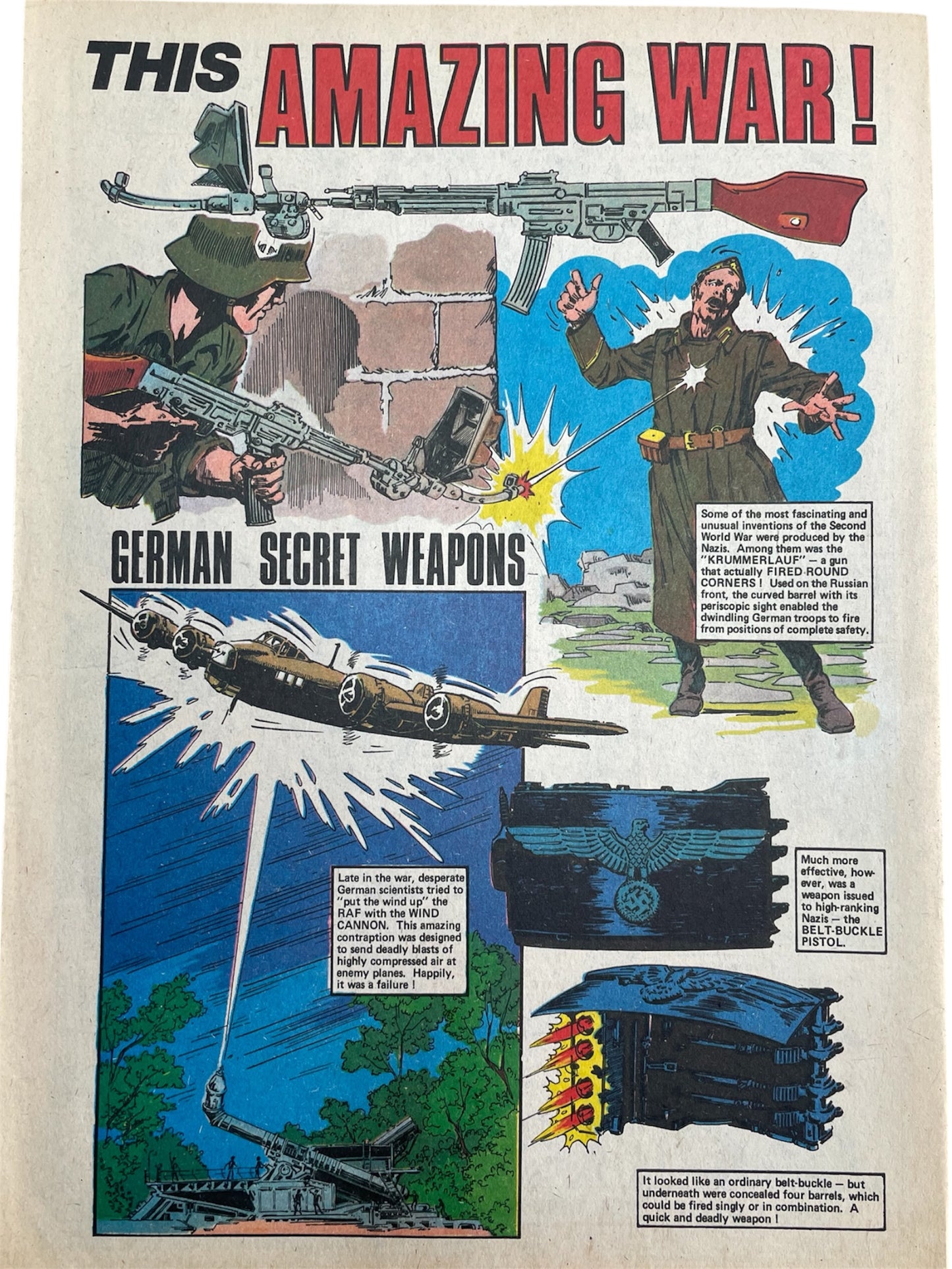 Vintage 1975 Battle Picture Weekly Boys Comic Issue No. 1 - The Fantastic First Issue With Free World War II Combat Stickers Gift - Former Shop Stock