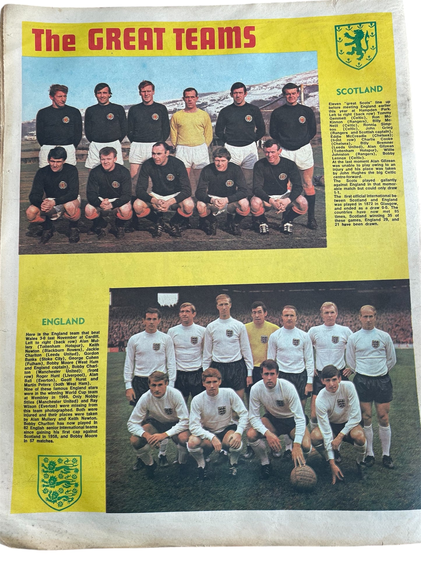 Vintage No. 1 Jag Weekly Tabloid Size Comic 4th May 1968 - Fantastic First issue With Free Gift - The Bobby More Book Of The FA Cup - Fantastic Condition Ultra Rare Former Shop Stock
