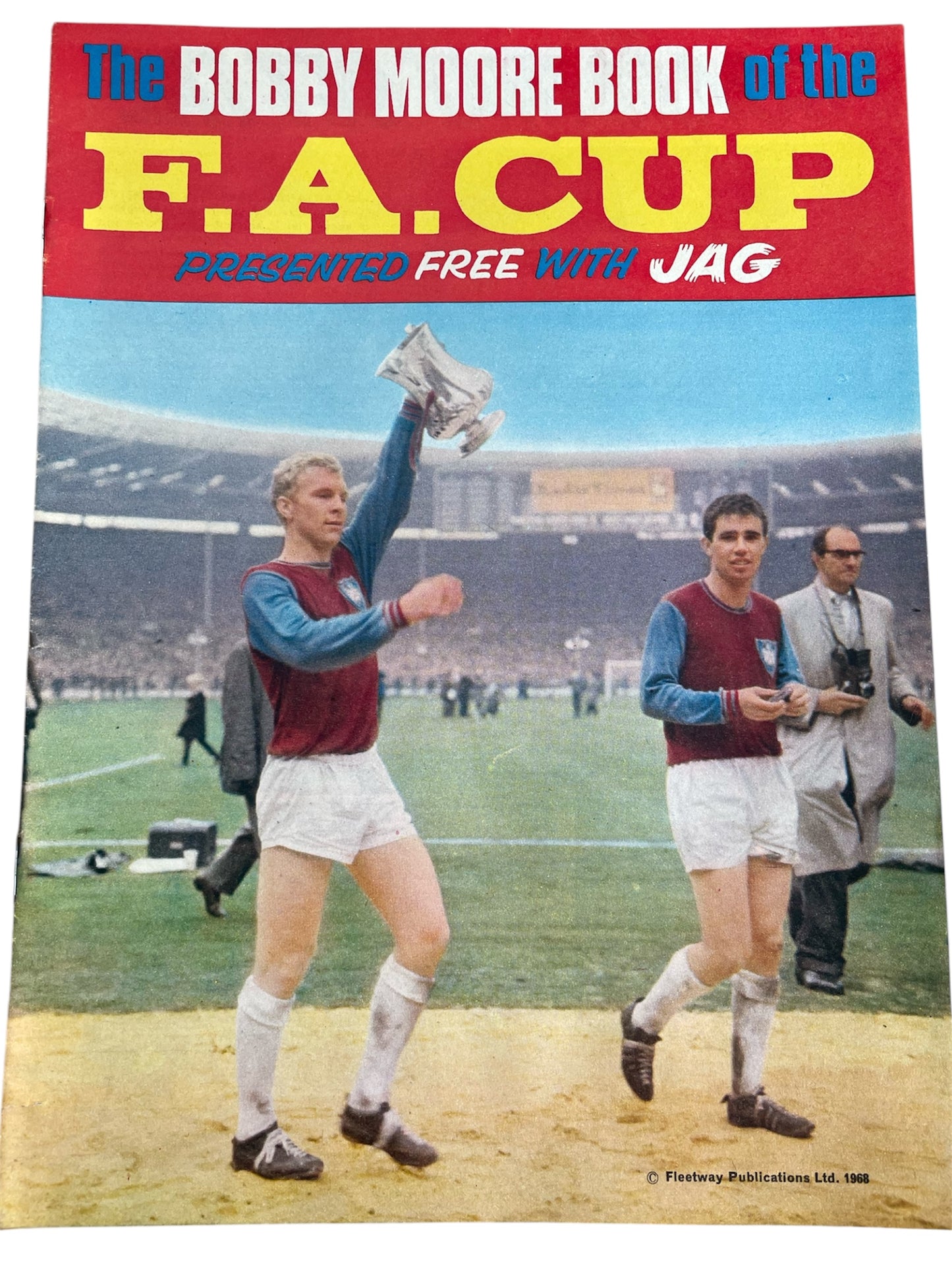 Vintage No. 1 Jag Weekly Tabloid Size Comic 4th May 1968 - Fantastic First issue With Free Gift - The Bobby More Book Of The FA Cup - Fantastic Condition Ultra Rare Former Shop Stock