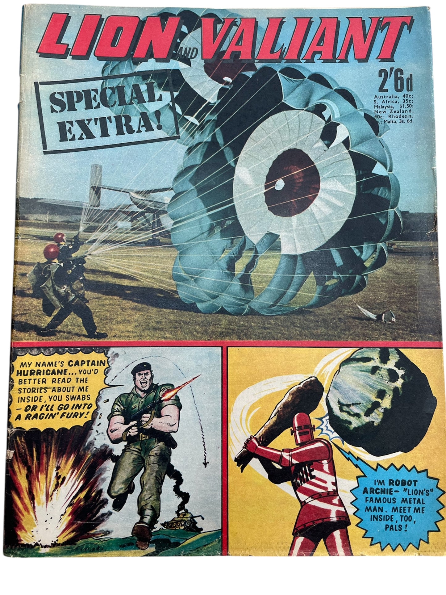 Vintage 1968 Lion And Valiant Special Extra Comic Anthology - Very Good Condition.