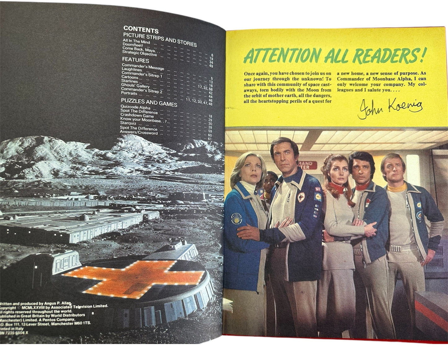 Vintage Gerry Andersons Space 1999 Annual 1978 - Authorised Edition Based On The Popular Television Series - Fantastic Condition
