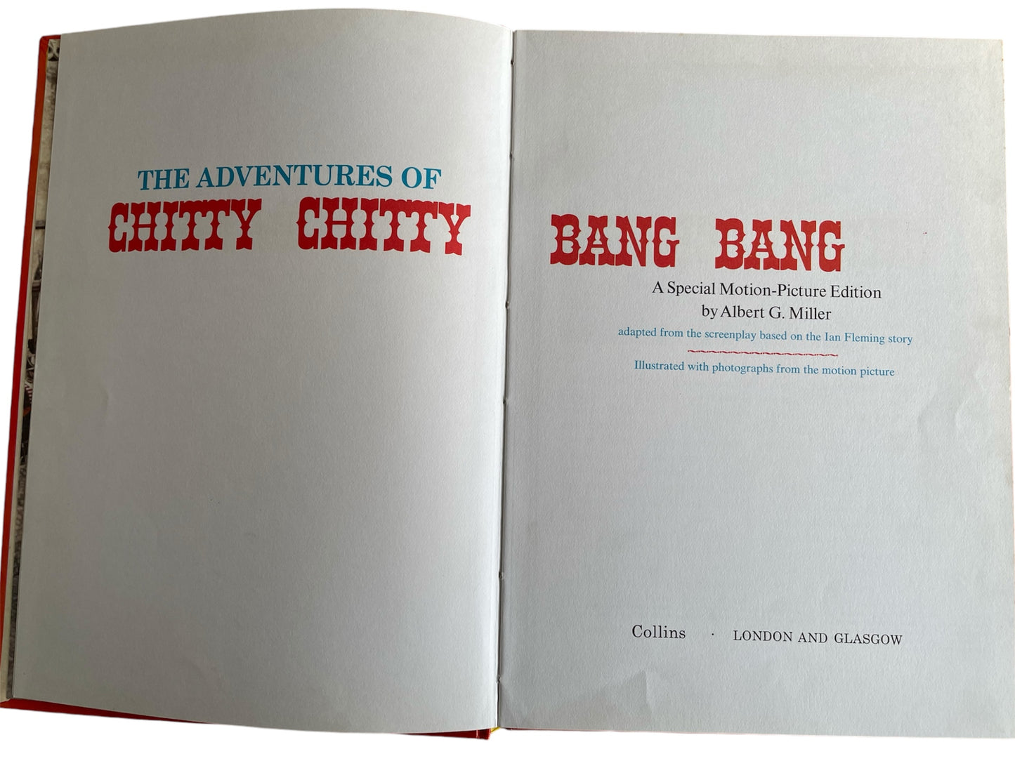 Vintage Collins 1968 The Adventures Of Chitty Chitty Bang Bang - A Special Motion Picture Edition - Hardback Book - Fantastic Condition