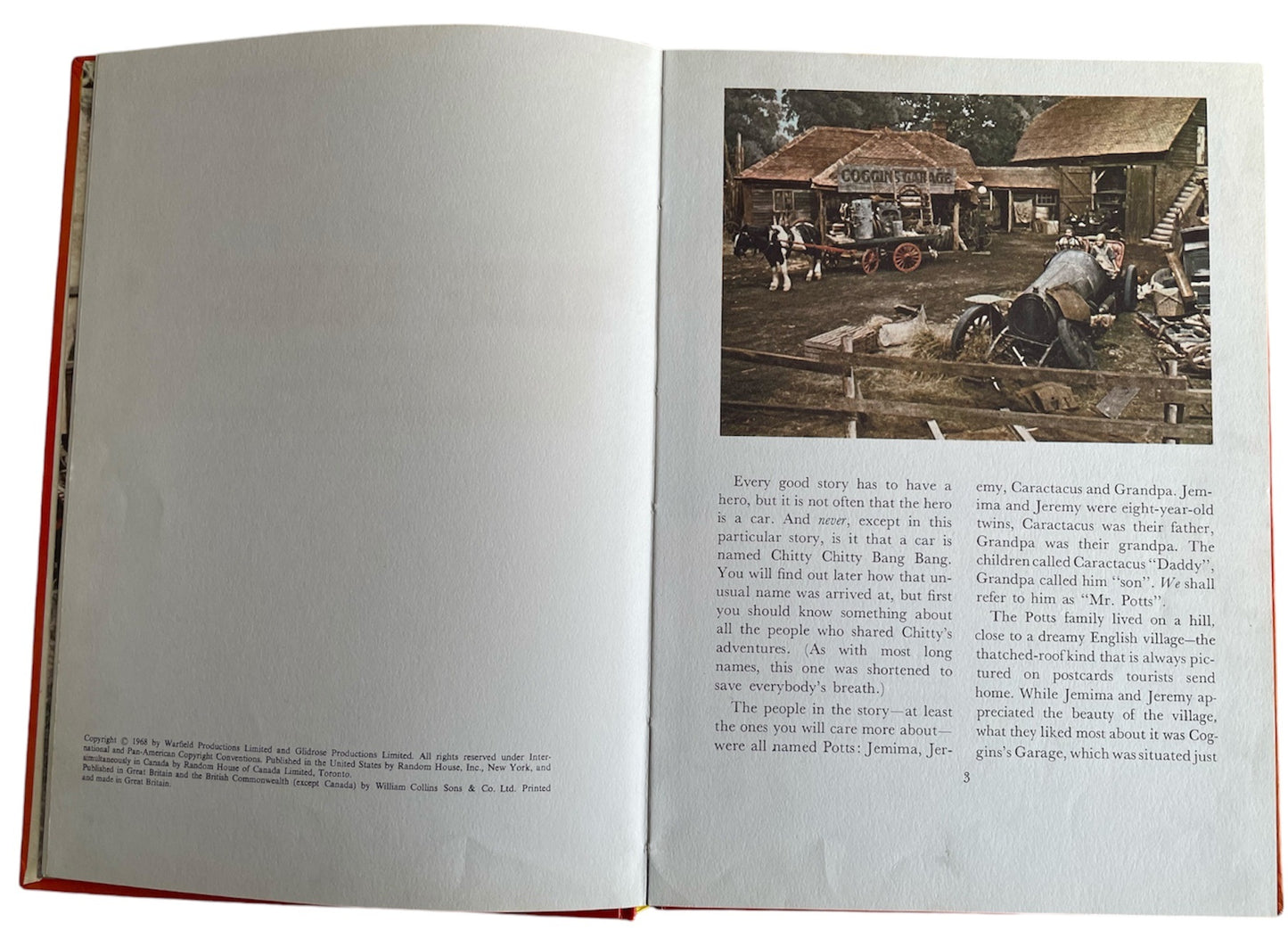 Vintage Collins 1968 The Adventures Of Chitty Chitty Bang Bang - A Special Motion Picture Edition - Hardback Book - Fantastic Condition