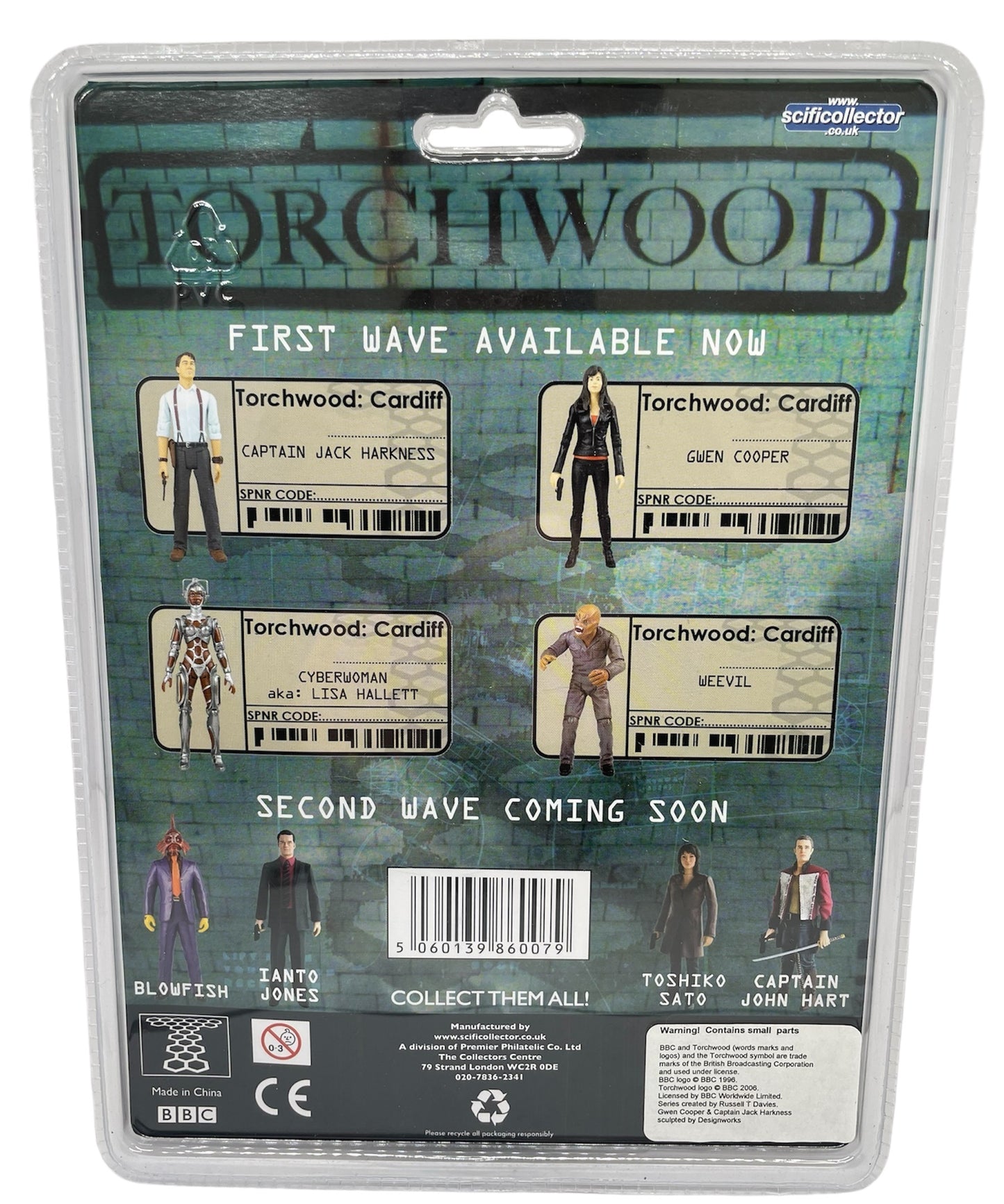 Vintage 2006 Dr Who Spin Off - Torchwood Captain Jack Harkness Highly Detailed Poseable Action Figure With Detachable Display Plinth - Brand New Factory Sealed Shop Stock Room Find