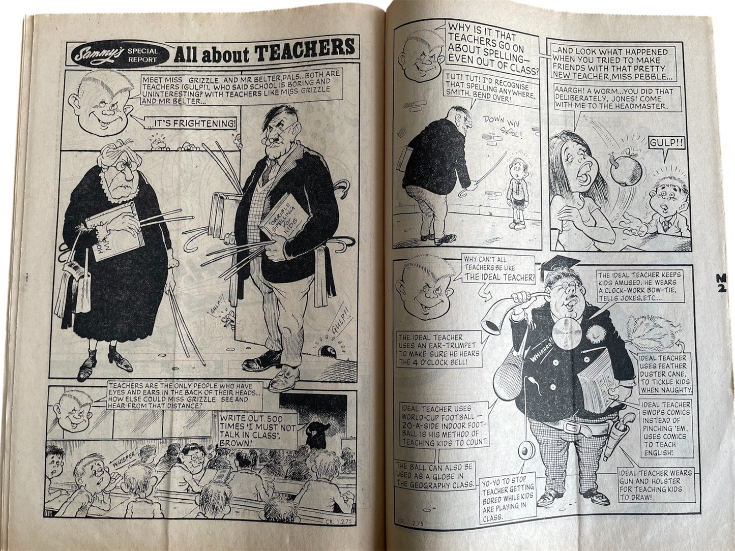 Vintage Rare Cracker Weekly Comic Magazine Issue No. 3 Comic Every Monday 1st February 1975 With Free Gift - 2 In 1 Facts N Fun Book - Wheels & Squeals - Former Shop Stock