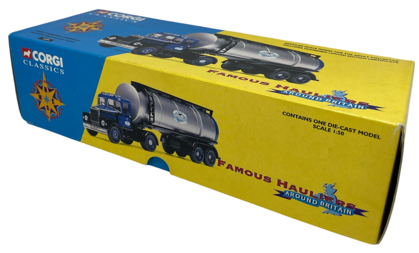 Vintage 1997 Corgi Classics Famous Hauliers Around Britain Limited Edition Crow Carrying Company Scammell Highwayman Tanker - 1:50 Scale Die-Cast Vehicle Replica Number 16304 - Brand New Shop Stock Room Find