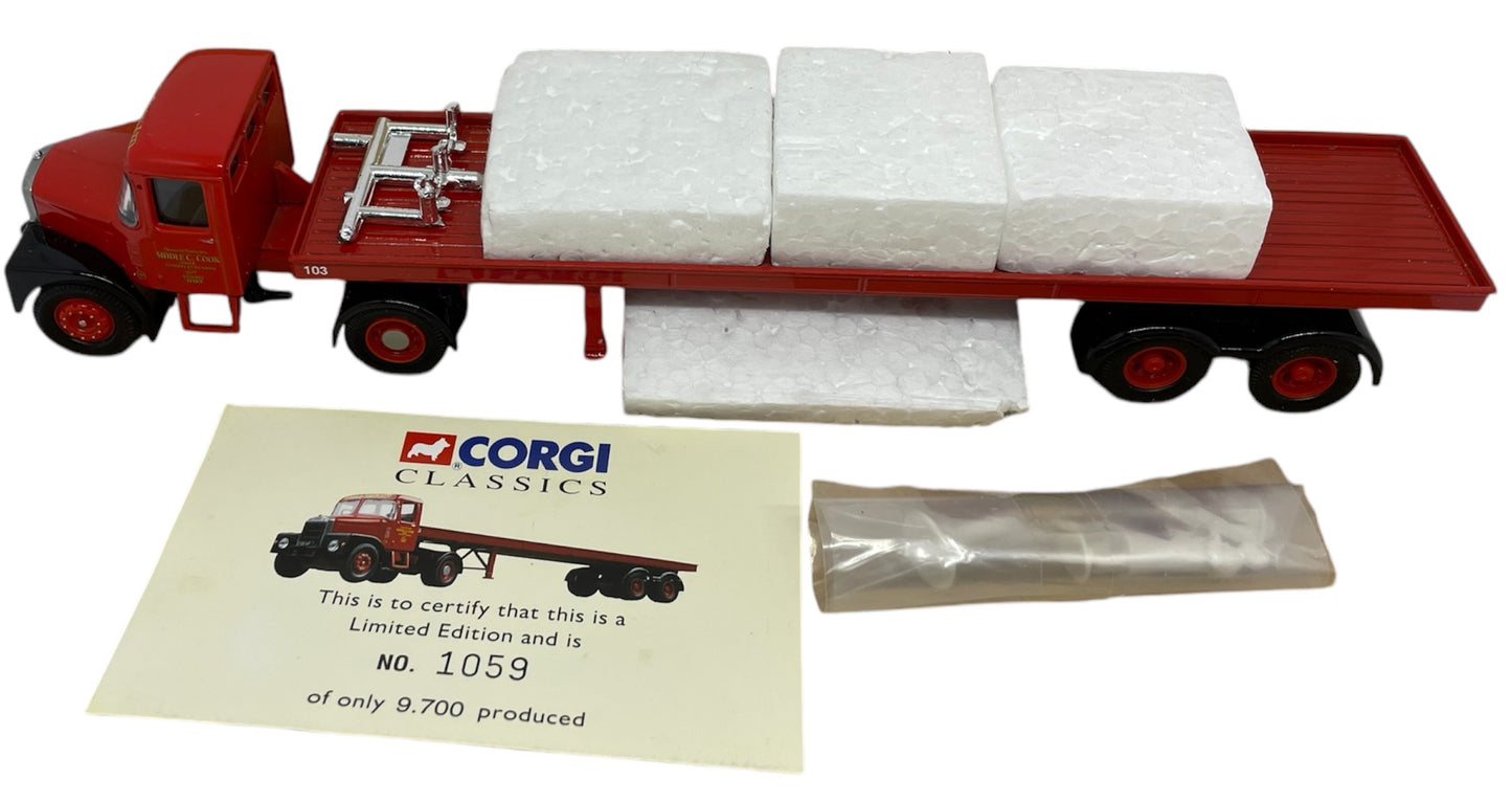 Vintage 1995 Corgi Classics 40th Anniversary Limited Edition Siddle C Cook Ltd Scammell Highwayman & 33ft Trailer Set - 1:50 Scale Die-Cast Vehicle No. 16401 - Brand New Shop Stock Room Find