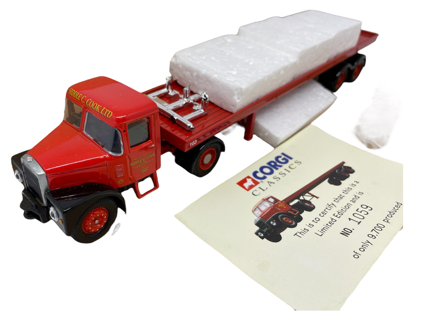 Vintage 1995 Corgi Classics 40th Anniversary Limited Edition Siddle C Cook Ltd Scammell Highwayman & 33ft Trailer Set - 1:50 Scale Die-Cast Vehicle No. 16401 - Brand New Shop Stock Room Find
