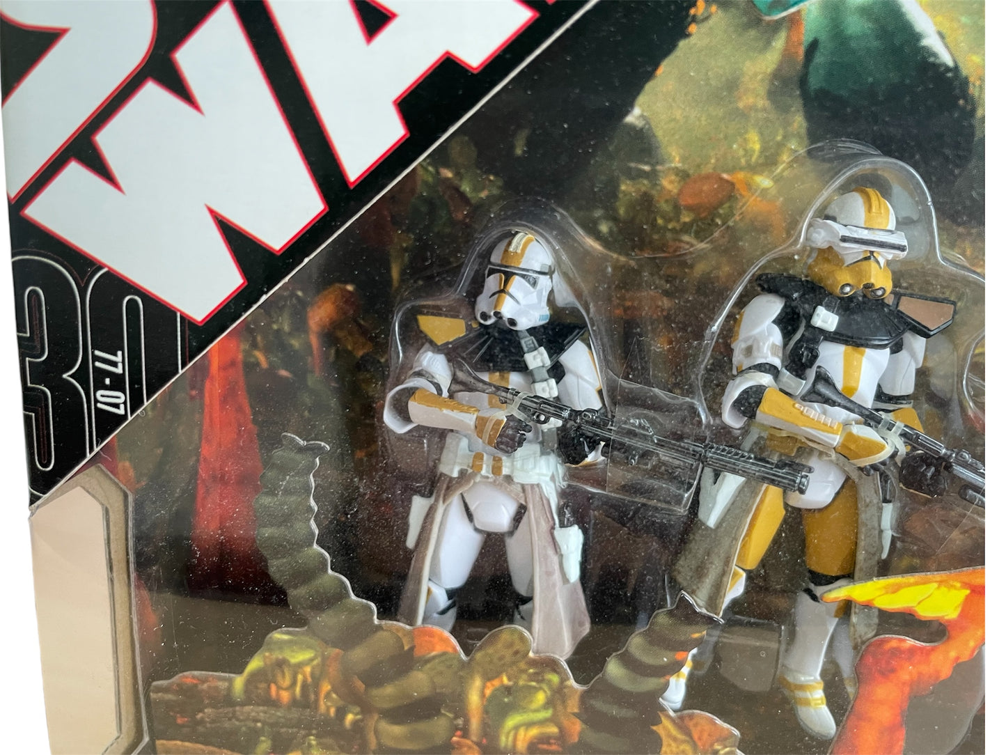 Vintage Star Wars 2007 The 30th Anniversary - Battle Packs - Betrayal On Felucia Action Figure 5 Pack - Clone Troopers, Aayla Secura, Clone Commander Bly - Brand New Factory Sealed Shop Stock Room Find
