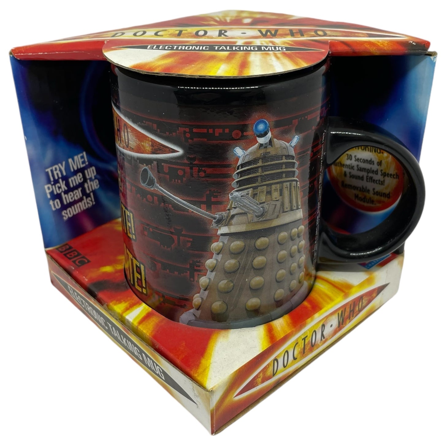 Vintage Character 2004 Doctor Dr Who Dalek Exterminate Electronic Talking Ceramic Mug - Shop Stock Room Find