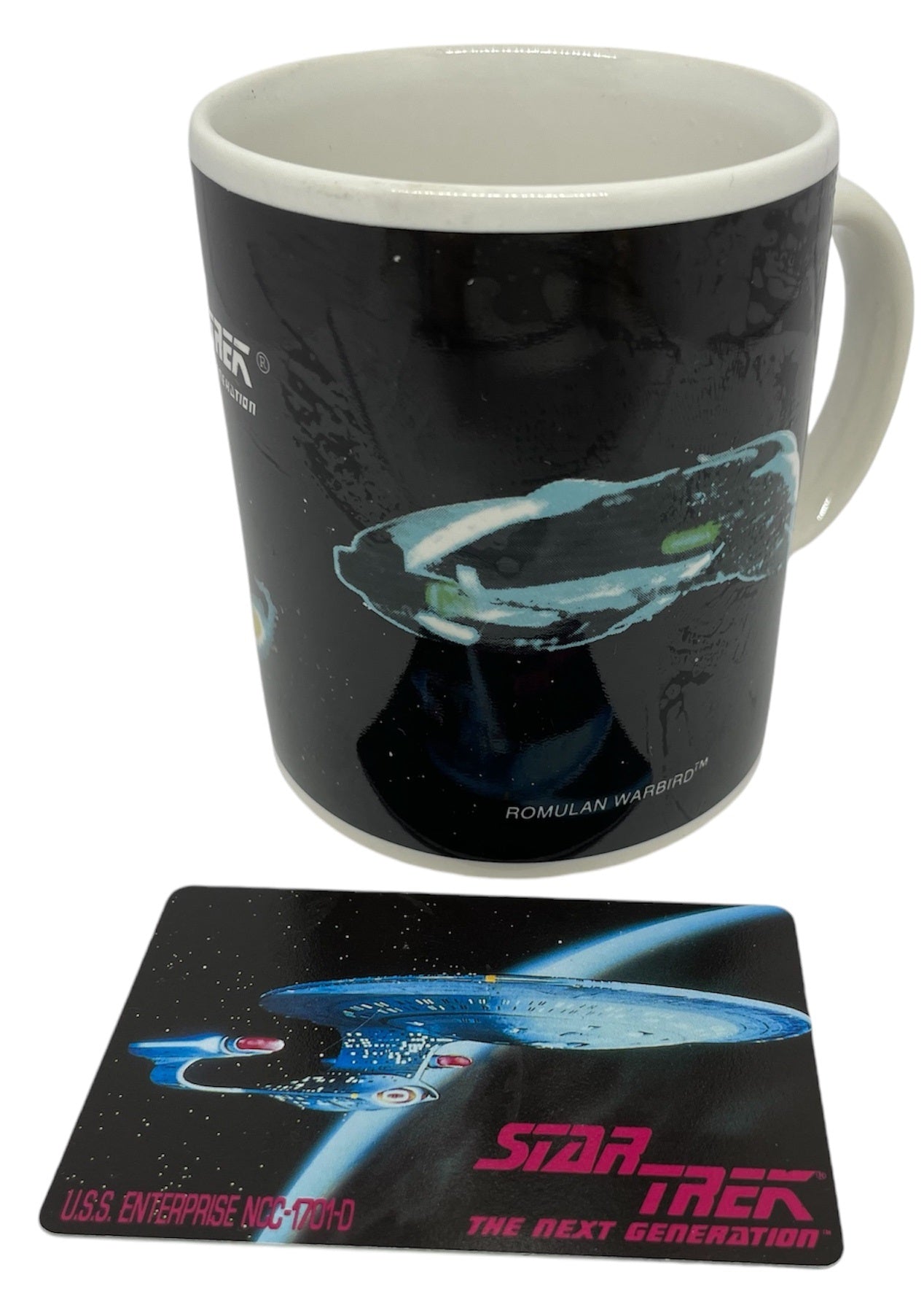 Vintage 1996 Star Trek The Next Generation Romulan Warbird Collectable Credit Card And Ceramic Mug Set - In The Original Box - Shop Stock Room Find