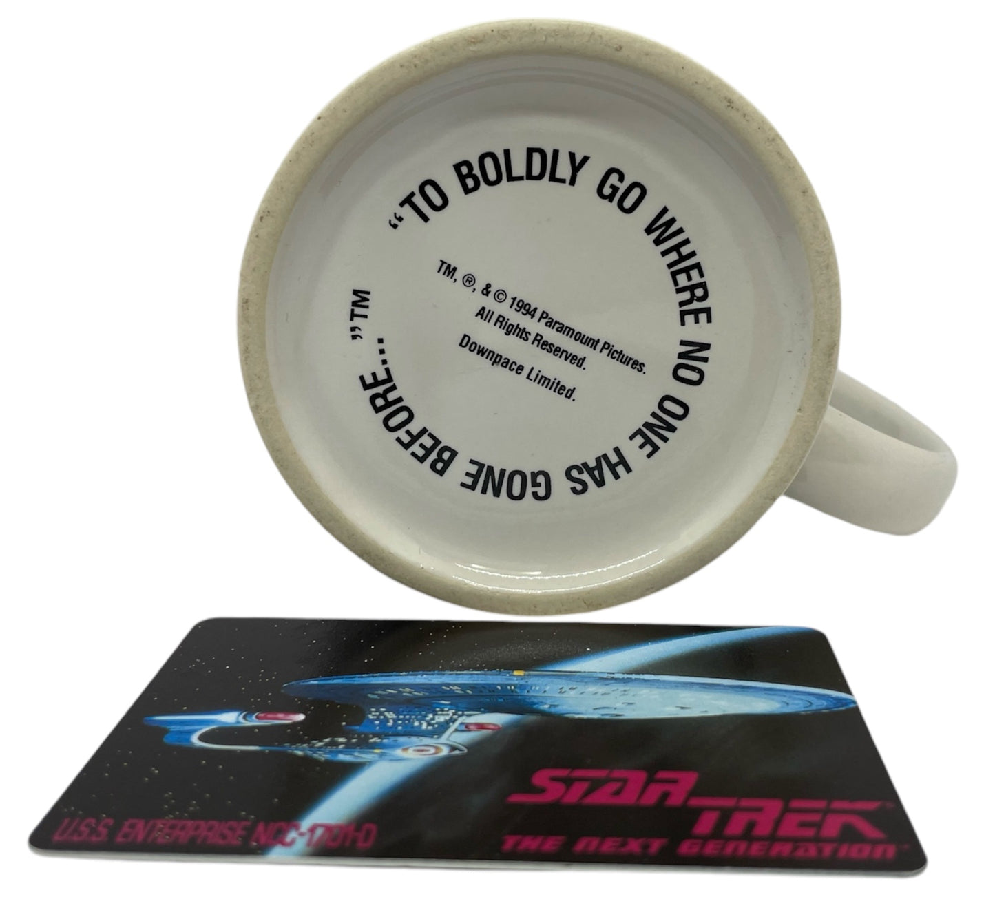 Vintage 1996 Star Trek The Next Generation Romulan Warbird Collectable Credit Card And Ceramic Mug Set - In The Original Box - Shop Stock Room Find