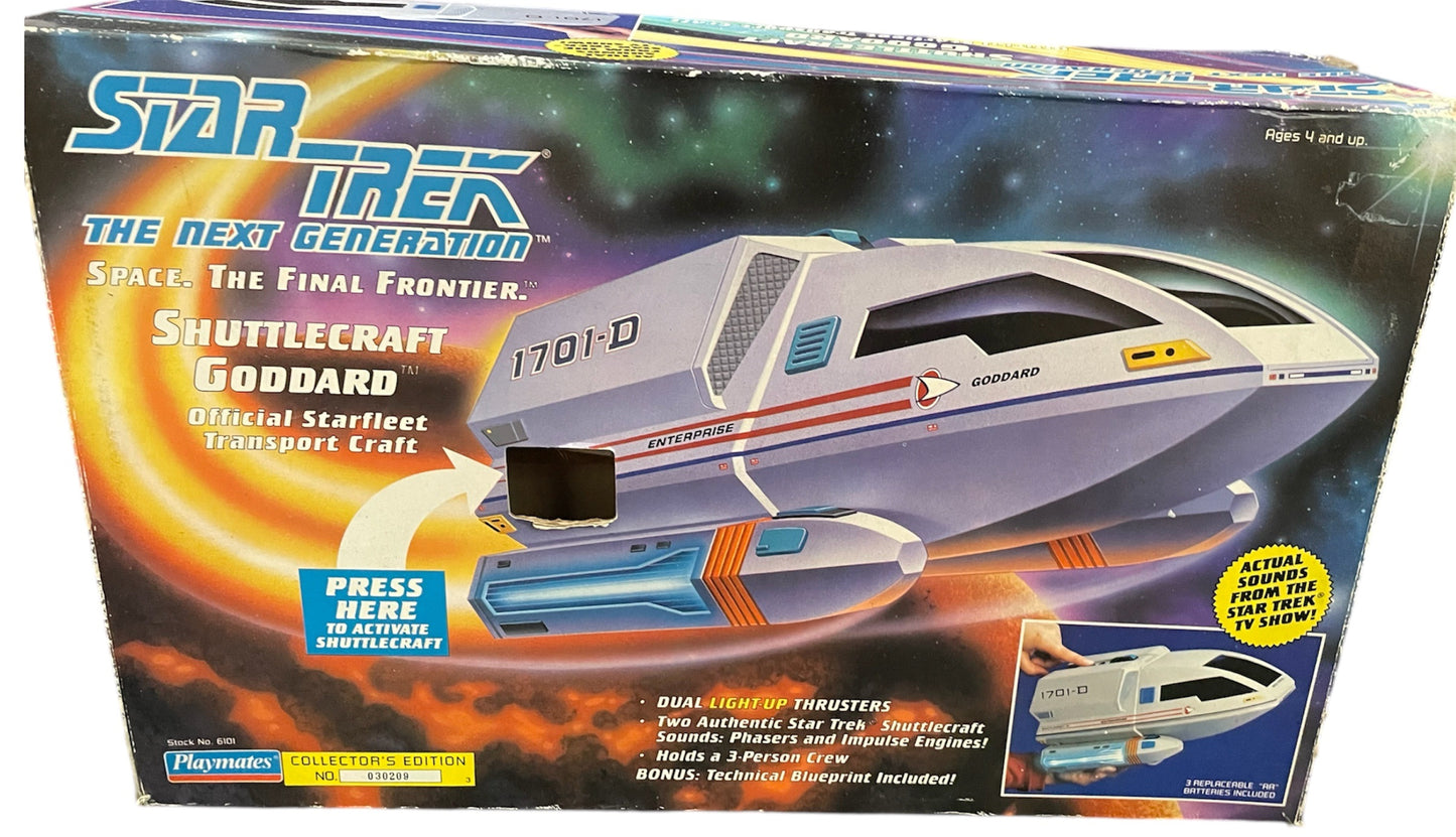 Vintage Playmates 1992 Star Trek The Next Generation Electronic Shuttlecraft Goddard 1701-D - Complete And In The Original Box - Former Shop Counter Display Model