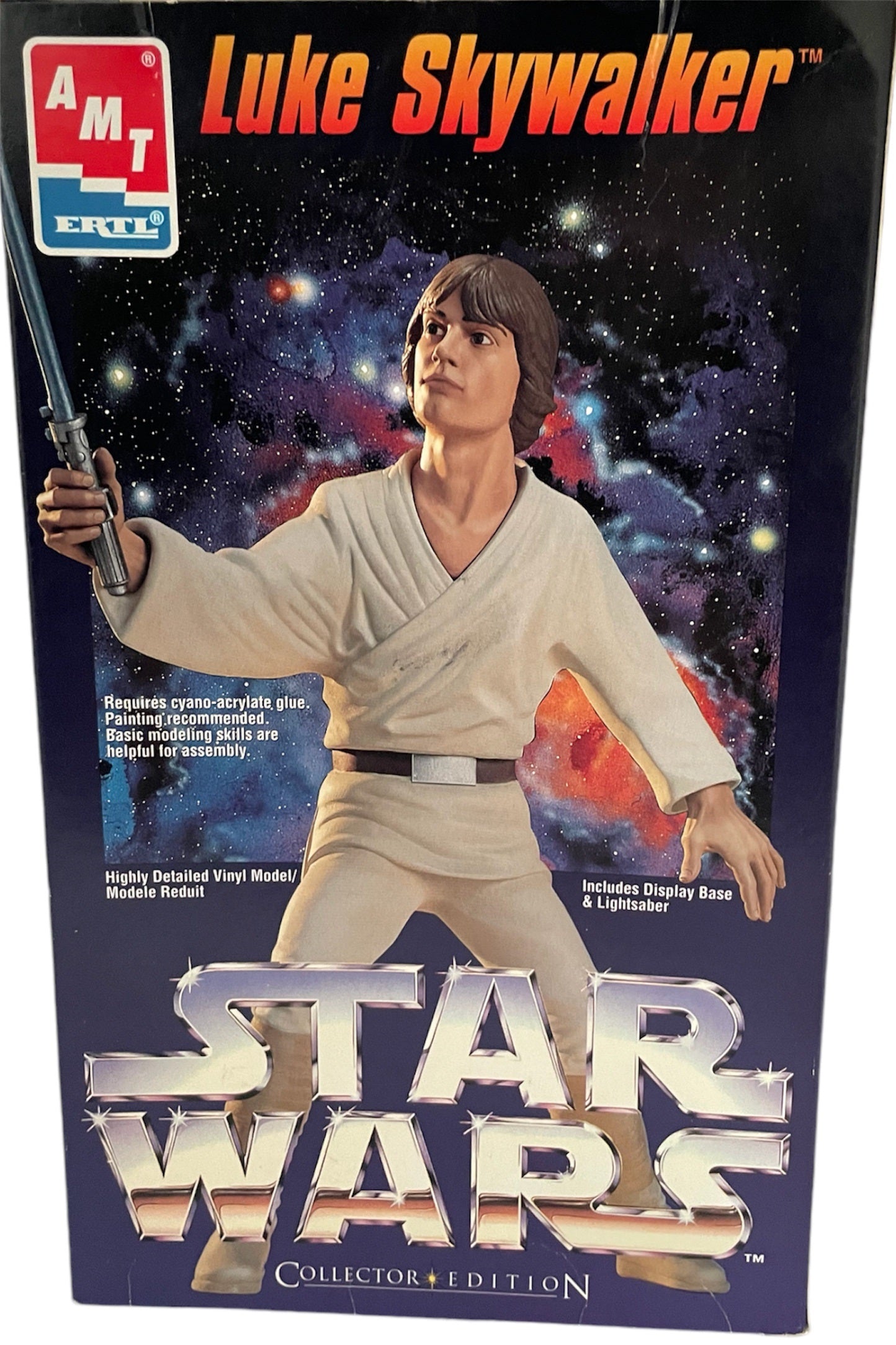 Vintage 1995 Ultra Rare Star Wars Collector Edition Luke Skywalker Highly Detailed Vinyl Model Kit - Fully Built Former Display Model Complete With Original Box.