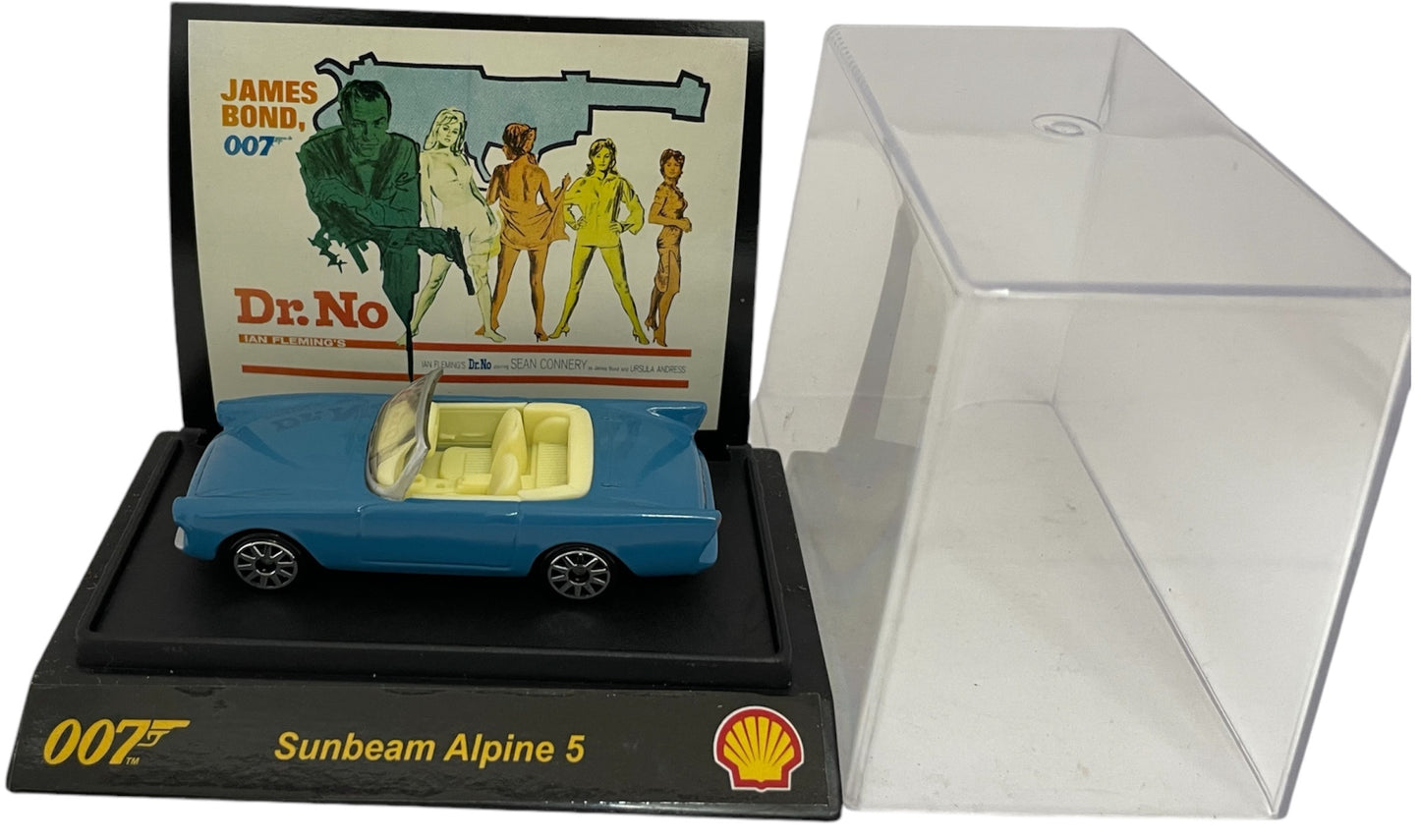 Vintage 2008 Shell James Bond 007 - Dr No - Sunbeam Alpine 5 1:64 Scale Die-Cast Model Vehicle With Movie Card Backlot - Factory Sealed Shop Stock Room Find