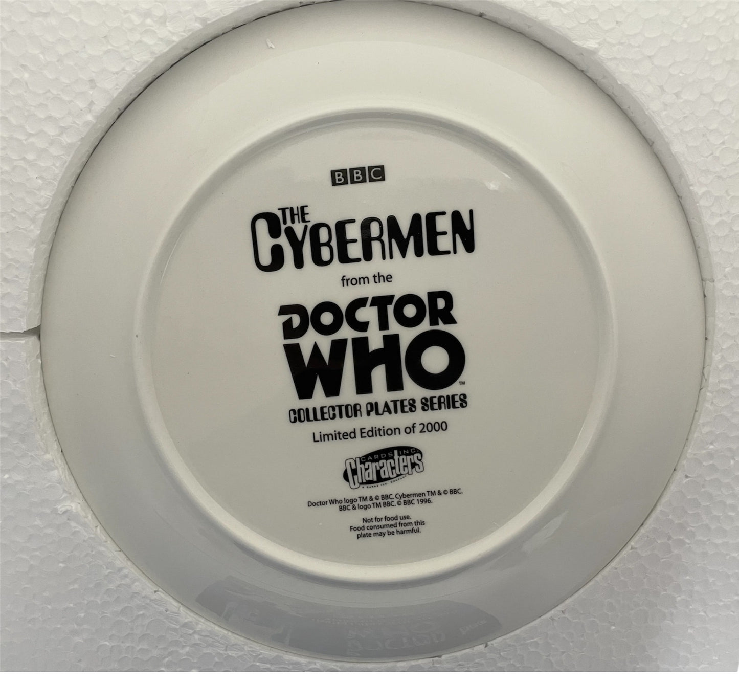 Vintage 1996 Doctor Dr Who - The Cybermen - Emotion Is A Weakness - Limited Edition Collectors Plate. - Shop Stock Room Find