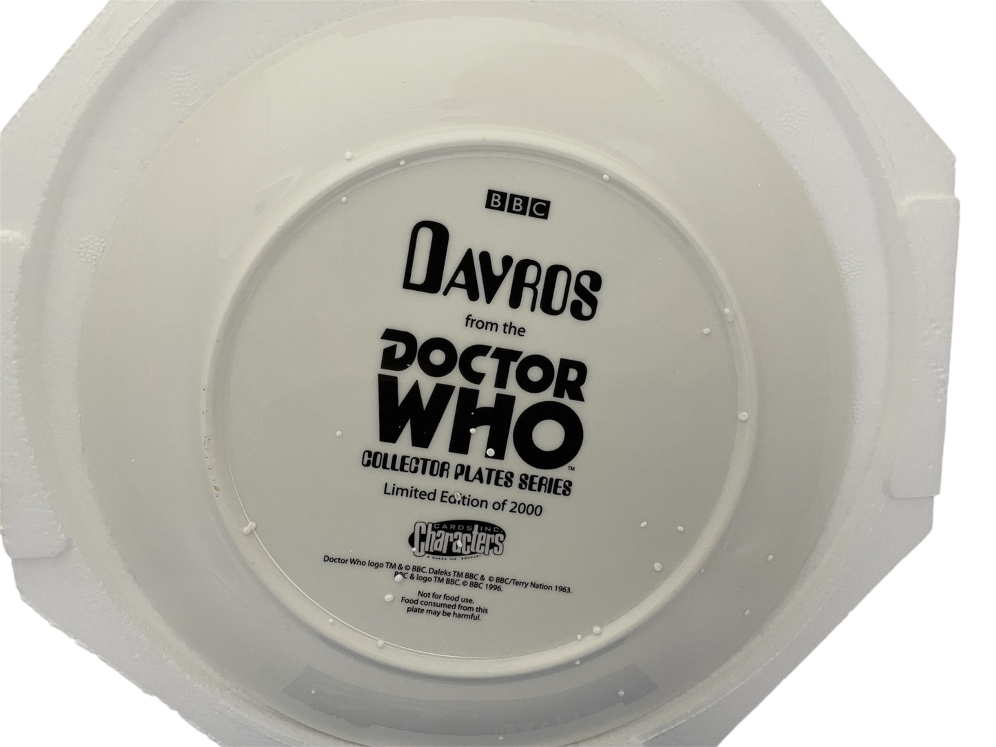 Vintage 1996 Doctor Dr Who - Davros - My Daleks Shall Once More Become The Supreme Beings - Limited Edition Collectors Plate. - Shop Stock Room Find