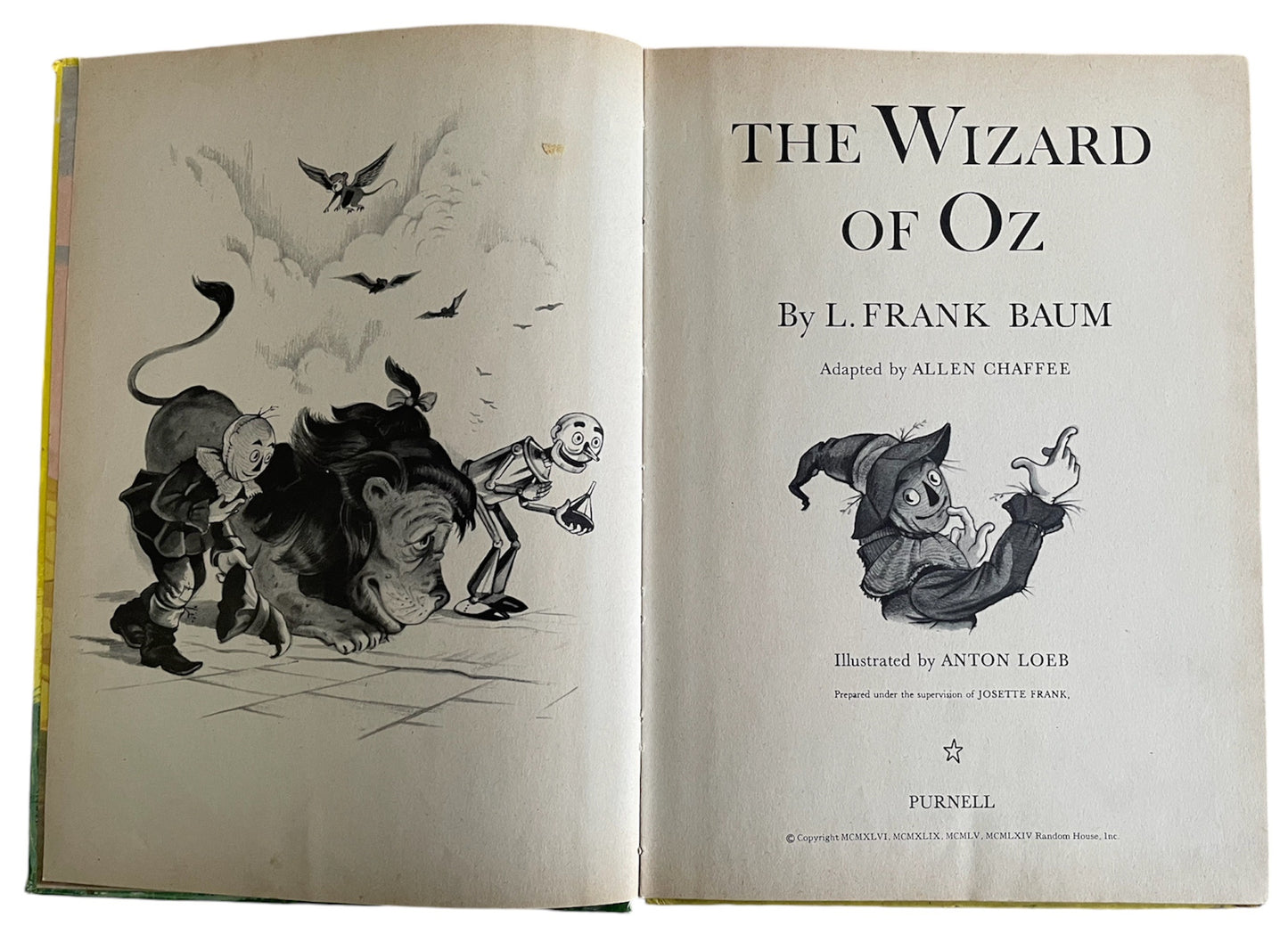 Vintage Purnell 1964 The Wizard Of Oz Large Illustrated Hardback Book For Ages 5 To 9 Years - Very Good Condition