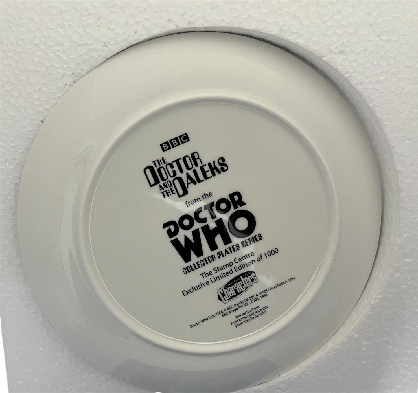 Vintage 2002 Doctor Who - The Fourth Doctor And The Daleks Limited Edition 40th Collectors Plate - Shop Stock Room Find