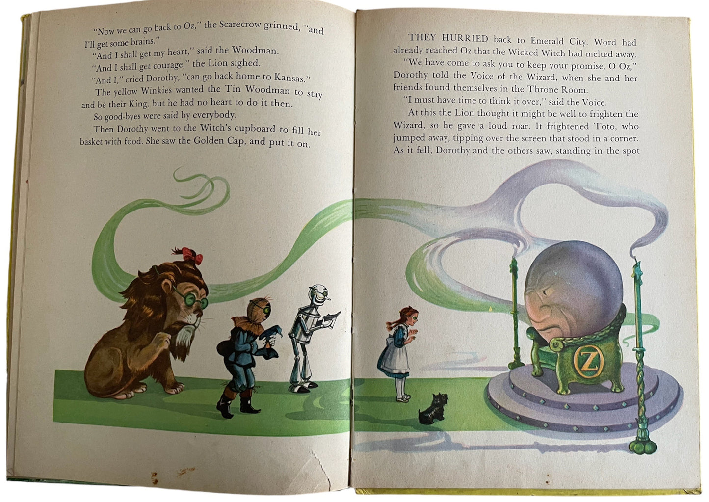 Vintage Purnell 1964 The Wizard Of Oz Large Illustrated Hardback Book For Ages 5 To 9 Years - Very Good Condition